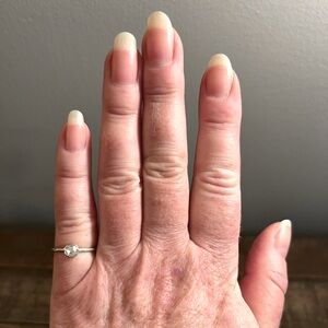 Rosecut Moissanite & Sterling Ring